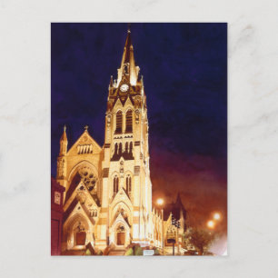 "St. Francis Xavier" Church St. Louis Watercolor Postcard