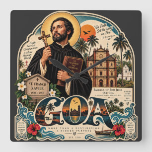 St. Francis Xavier – Goa Heritage Square Wall Clock