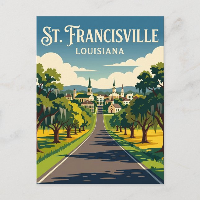 St. Francisville USA Postcard (Front)
