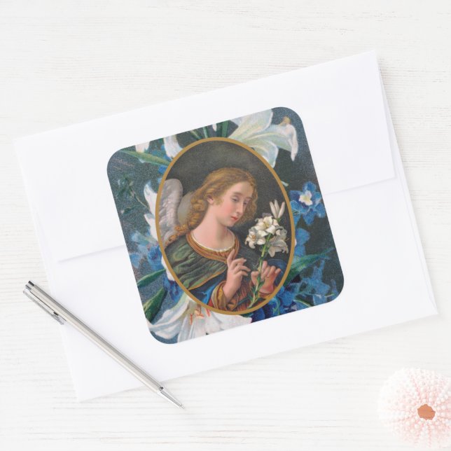 St. Gabriel the Archangel (M 035) Square Sticker (Envelope)