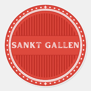 St. Gallen City Pride Emblem – Swiss Identity Classic Round Sticker
