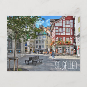 ST. GALLEN SWITZERLAND beautiful town square Postcard