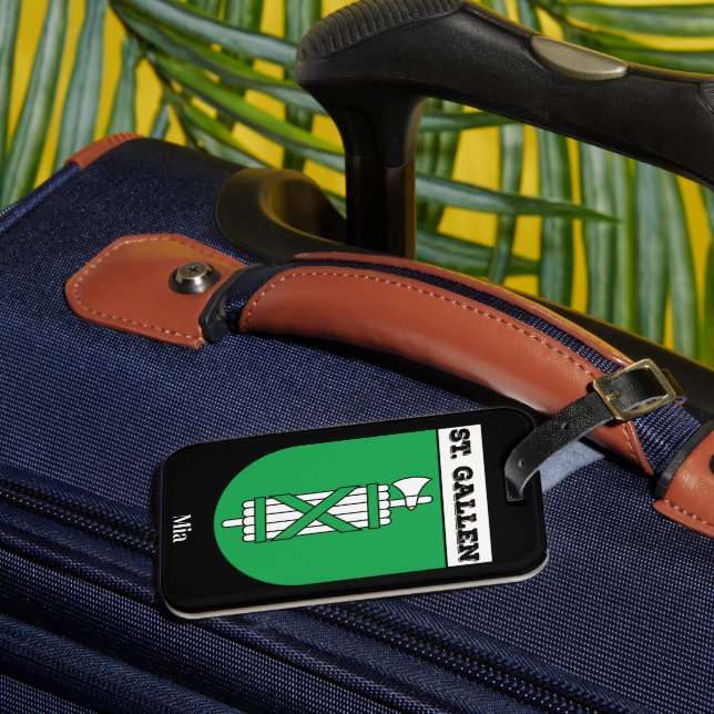 St. Gallen, Switzerland | Coat of Arms Luggage Tag (Front Insitu 3)
