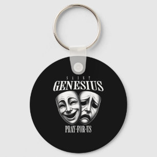 St genesius of rome patron saint of actors theater key ring