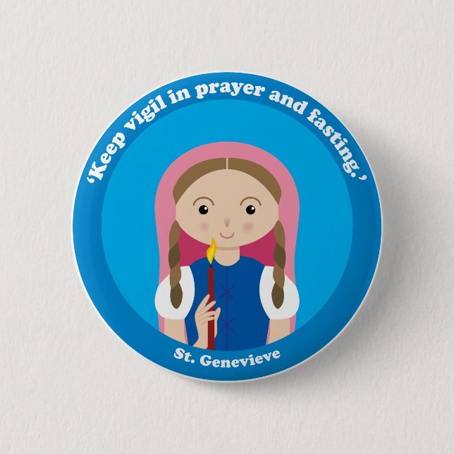 St. Genevieve 6 Cm Round Badge (Front)