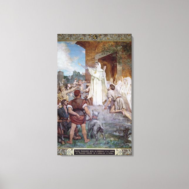 St. Genevieve Calming the Parisians Canvas Print (Front)