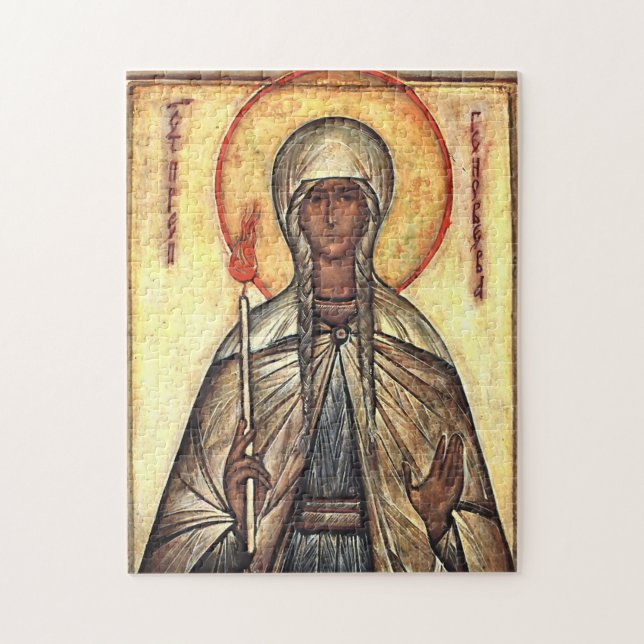 St. Genevieve of Paris Orthodox Christian Icon Jigsaw Puzzle (Vertical)