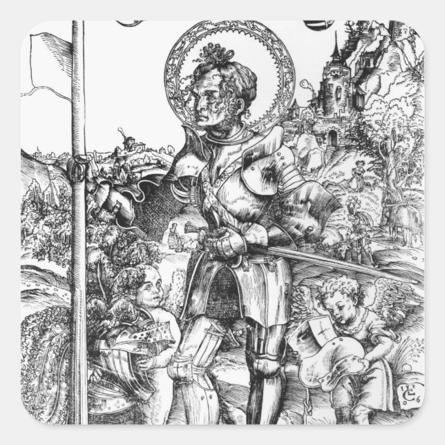 St. George 2 Square Sticker (Front)