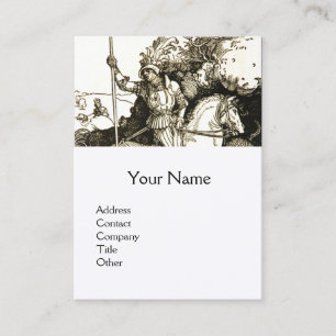 ST. GEORGE AND DRAGON , Black White Business Card