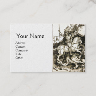 ST. GEORGE AND DRAGON , Black White Pearl Luxury Business Card