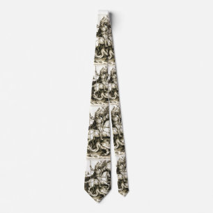 ST. GEORGE AND DRAGON , Black White Tie