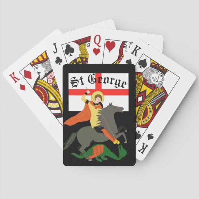 St George and the Dragon and Cross of St George Playing Cards (Back)