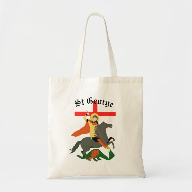 St George and the Dragon and Cross of St George Tote Bag (Front)