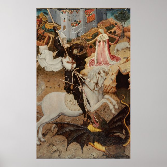 St. George and The Dragon by Bernat Martorell Poster (Front)