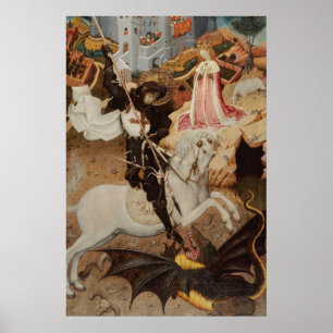 St. George and The Dragon by Bernat Martorell Poster