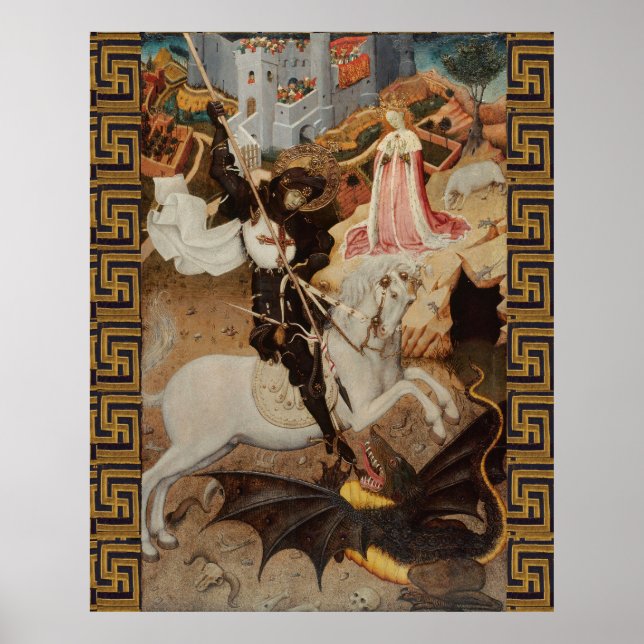 St. George and The Dragon by Bernat Martorell Poster (Front)