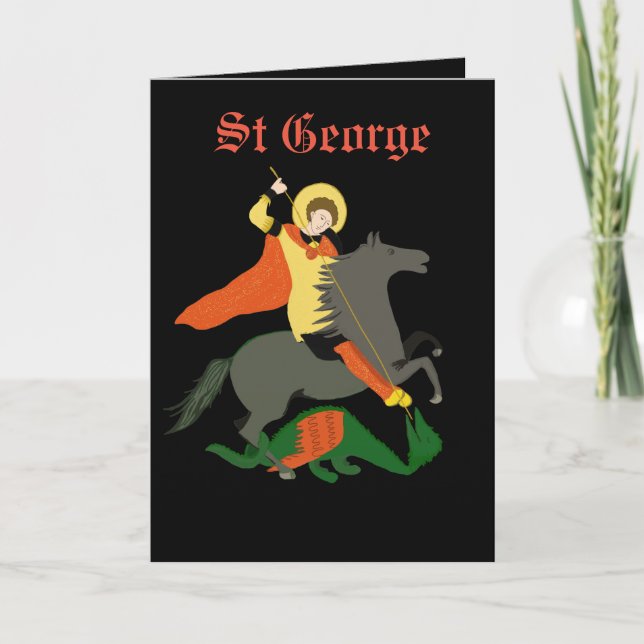 St George and the Dragon editable Card (Front)