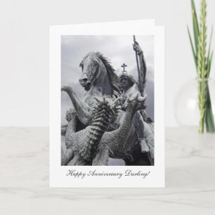 St George and the Dragon, Happy Anniversay Darling Card