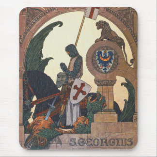 St George and the Dragon - Heinrich Lefler Mouse Mat