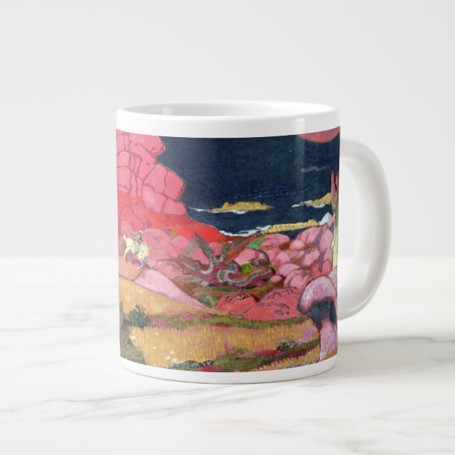 St. George and the Dragon Large Coffee Mug (Front Right)