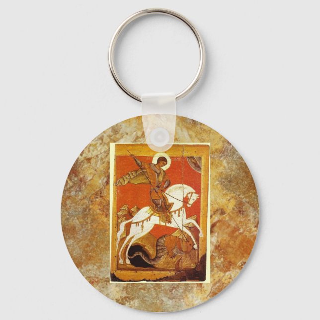 St.George and the Dragon Medieval Key Ring (Front)