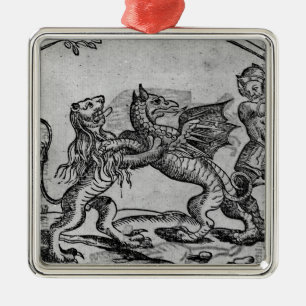 St George and the Dragon Metal Tree Decoration