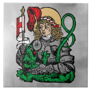 St. George and the Dragon (Nuremberg) Ceramic Tile