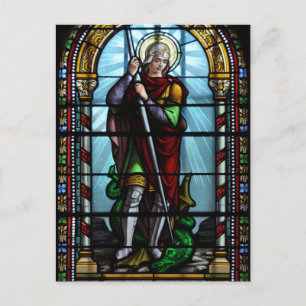 St George and the dragon postcard