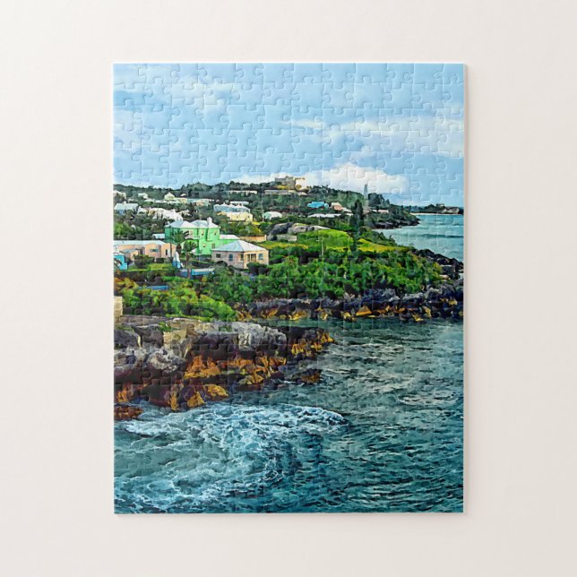 St. George Bermuda Shoreline Jigsaw Puzzle (Vertical)
