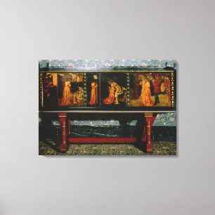 St. George cabinet, 1861 (oak with painted panels) Canvas Print
