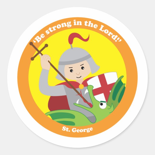 St. George Classic Round Sticker (Front)
