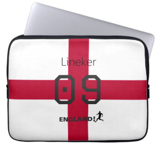 St George Cross England Patriotic Custom Name Laptop Sleeve