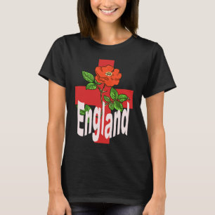 St George Cross With Tudor Rose and England Text T-Shirt