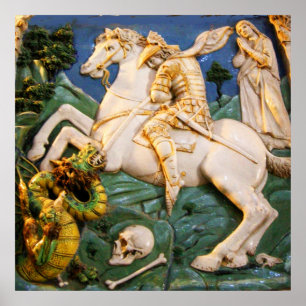 St. George,Dragon and Princess Poster