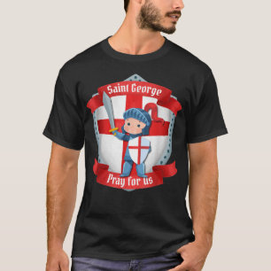 St George Dragon Catholic Saint Kids Boys Knights  T-Shirt