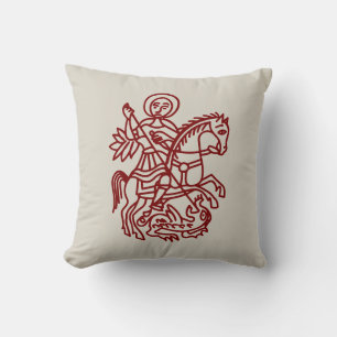 St George Dragon Jerusalem Cross Heritage Tattoo Cushion