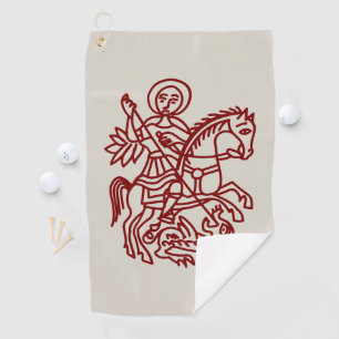 St George Dragon Jerusalem Cross Heritage Tattoo Golf Towel