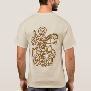 St George Dragon Jerusalem Cross Heritage Tattoo T-Shirt