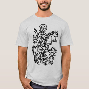 St George Dragon Jerusalem Cross Heritage Tattoo T-Shirt