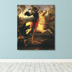 St. George Fighting the Dragon by Raphael Sanzio Canvas Print