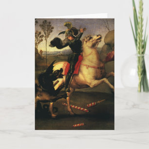 St. George Fighting the Dragon by Raphael Sanzio Card