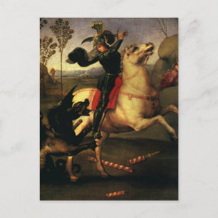 St. George Fighting the Dragon by Raphael Sanzio Postcard