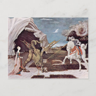 St. George Fighting The Dragon By Uccello Paolo Postcard