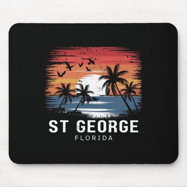 St George Florida Surfing Surfer  Mouse Mat (Front)