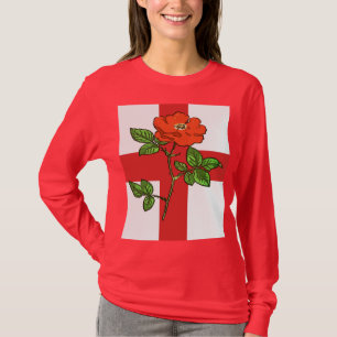 St George Heraldic Cross and Tudor Rose England T-Shirt