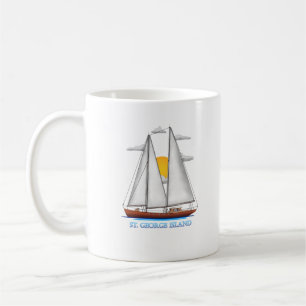 St. George Island Coastal Nautical Sailing Sailor Coffee Mug