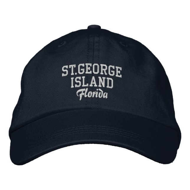 St. George Island Embroidered Florida Baseball Hat (Front)