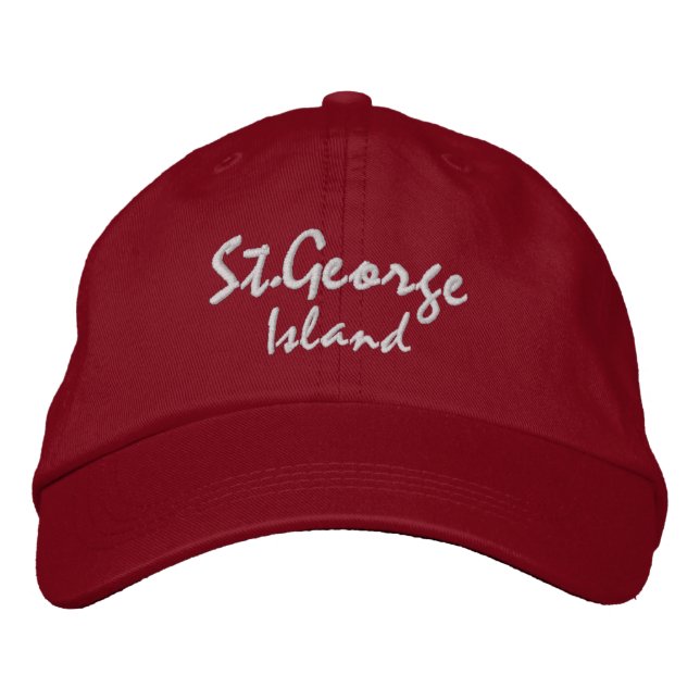 St. George Island Florida Embroidered Baseball Hat (Front)