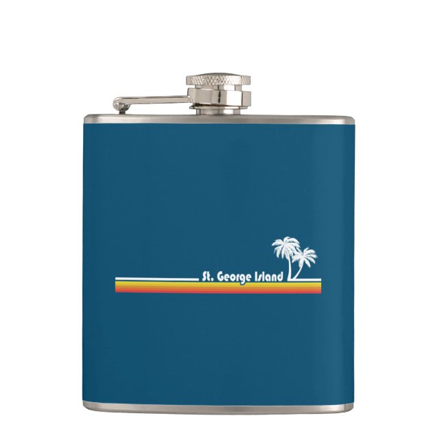St. George Island Florida Hip Flask (Front)