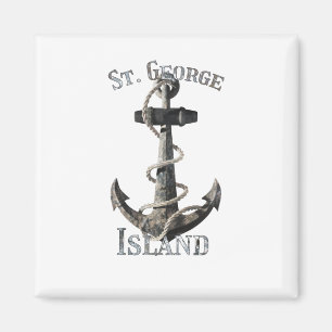 St. George Island Florida Vacation Nautical Anchor Magnet